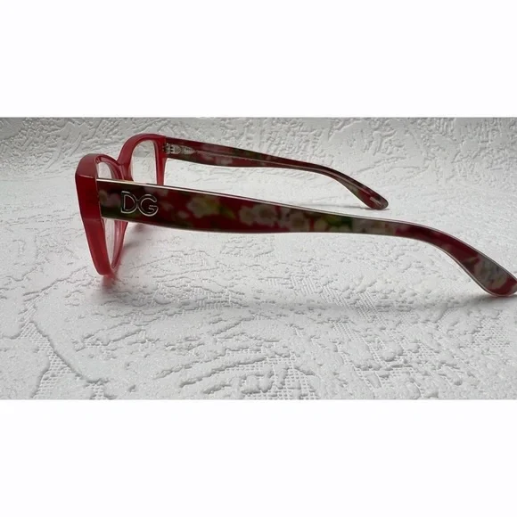 Dolce & Gabbana Opal Red Floral Print Eyeglass‎ Frame - Picture 8 of 11